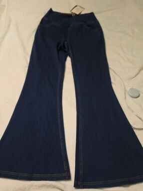 Nwt HALARA Navy Flare Wide-Leg Jeans #514